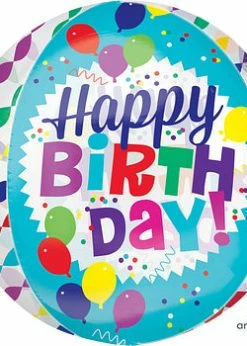 Funny Balloons Usa Happy Birthday Streamer Burst Orbz 3456701