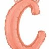 Funny Balloons Usa Rose Gold C Script Letter 07030