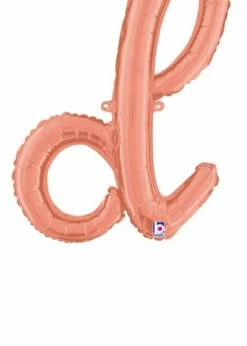 Funny Balloons Usa Foil Balloons Rose Gold D Script Letter 07047