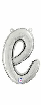 Funny Balloons Usa Silver E Letter Script - 14 In