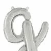 Funny Balloons Usa Silver G Letter Script - 24 In