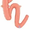 Funny Balloons Usa Rose Gold H Script Letter 07085 Foil Balloons