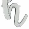 Funny Balloons Usa Silver H Letter Script - 24 In