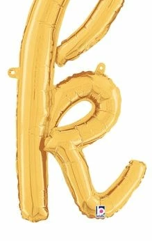 Funny Balloons Usa Gold K Letter Script - 24 In