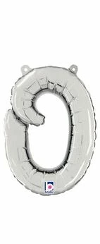 Funny Balloons Usa Silver O Letter Script - 14 In