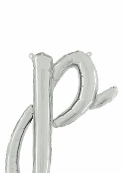 Funny Balloons Usa Silver P Letter Script - 24 In
