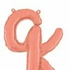 Funny Balloons Usa Rose Gold Q Script Letter 07177 Foil Balloons