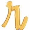 Funny Balloons Usa Gold R Letter Script - 14 In Foil Balloons