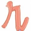 Funny Balloons Usa Rose Gold R Script Letter 07184
