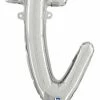 Funny Balloons Usa Silver T Letter Script - 24 In