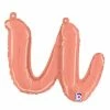 Funny Balloons Usa Foil Balloons Rose Gold U Script Letter 07214
