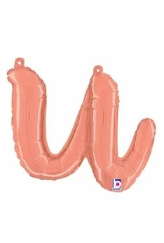 Funny Balloons Usa Foil Balloons Rose Gold U Script Letter 07214