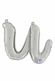Funny Balloons Usa Silver U Letter Script - 14 In