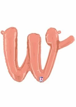 Funny Balloons Usa Foil Balloons Rose Gold W Script Letter 07238