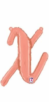 Funny Balloons Usa Rose Gold X Script Letter 07245
