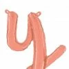 Funny Balloons Usa Foil Balloons Rose Gold Y Script Letter 07252