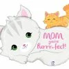 Funny Balloons Usa Mom You're Purrr-fect! 35656 Foil Balloons