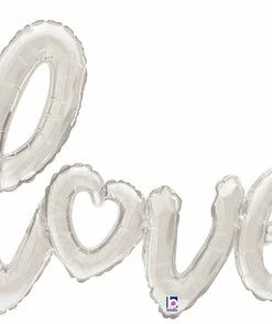 Funny Balloons Usa Love With Heart Silver 35720 Foil Balloons