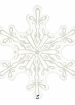 Funny Balloons Usa Clear Snowflake 35737 - 38 In Foil Balloons