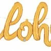 Funny Balloons Usa Aloha Gold Script 35804