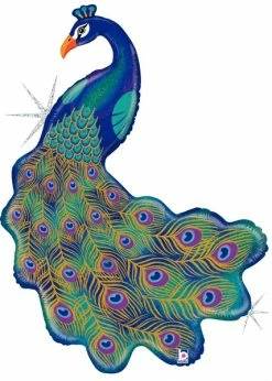 Funny Balloons Usa Foil Balloons Glitter Peacock 35900