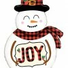 Funny Balloons Usa Foil Balloons Buffalo Plaid Snowman 35914