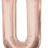 Funny Balloons Usa Rose Gold U Giant Letter 3658401 - 34 In Foil Balloons