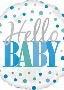 Funny Balloons Usa Hello Baby Blue 36651
