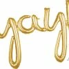 Funny Balloons Usa Foil Balloons Script Phrase Yay! Gold 3669401