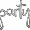 Funny Balloonsusa Script Phrase Party Silver 3669701