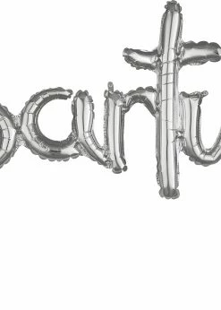 Funny Balloonsusa Script Phrase Party Silver 3669701