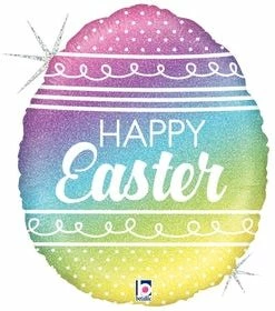 Funny Balloons Usa Pastel Rainbow Easter Egg 36769 Foil Balloons