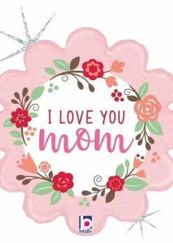 Funny Balloonsusa Fresh Floral I Love You Mom 36936