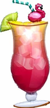 Funny Balloons Usa Let's Flamingle Tropical Drink 3711501 Foil Balloons
