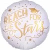 Funny Balloons Usa Foil Balloons Reach For The Stars White & Gold 3763601