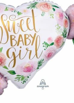 Funny Balloons Usa Floral Baby Girl 3851401 Foil Balloons