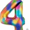 Funny Balloons Usa 4 Rainbow Splash 3853401 - 34 In Foil Balloons