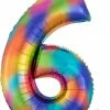 Funny Balloons Usa 6 Rainbow Splash 3853601 - 34 In Foil Balloons