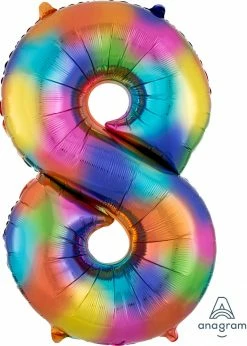 Funny Balloons Usa 8 Rainbow Splash 3853801 - 34 In