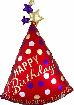 Funny Balloonsusa Foil Balloons Red Satin Party Hat 3906101