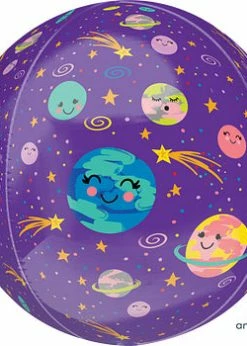 Funny Balloons Usa Smiling Galaxy Orbz 3963201 Foil Balloons