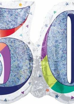 Funny Balloons Usa Foil Balloons Here's To Your Birthday 50 - 3966501