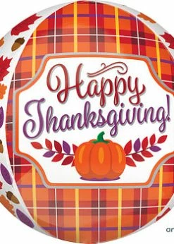 Funny Balloons Usa Foil Balloons Perfectly Plaid Thanksgiving Orbz 3997201
