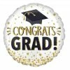 Funny Balloons Usa Congrats Grad Gold Glitter 4421301