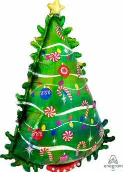 Funny Balloonsusa Foil Balloons Holo Christmas Tree 4042601
