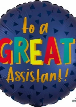 Funny Balloons Usa To A Great Assistant Blue Satin 4082301 Foil Balloons
