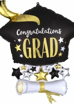Funny Balloons Usa Satin Cap & Diploma Satin 4091501 Foil Balloons