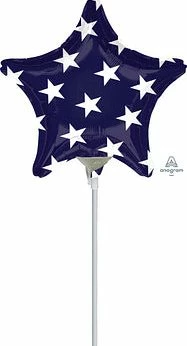 Funny Balloons Usa Mini Two Sided Stars & Stripes 40967 Foil Balloons