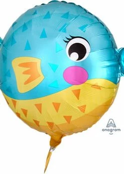 Funny Balloons Usa Sea Friends Puffer Fish 4120001 Foil Balloons