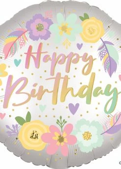 Funny Balloons Usa Boho Flowers Happy Birthday 4128601